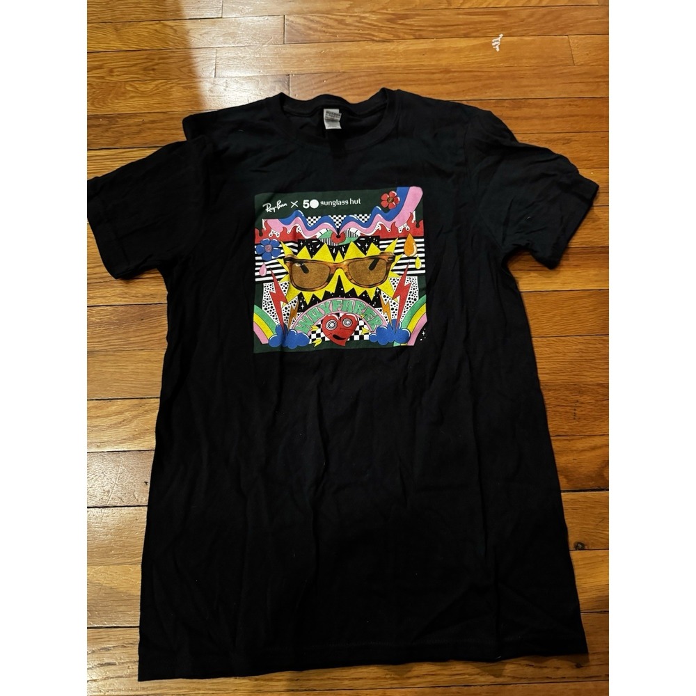 Ray Ban X Sunglass Hut 50th Anniversary Graphic Shirt Psychedelic Womens Xs